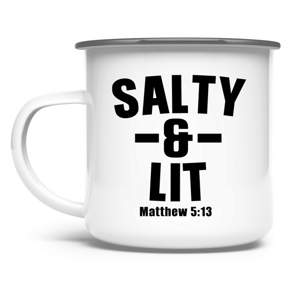 Emaille Tasse salty and lit matthew 5:13