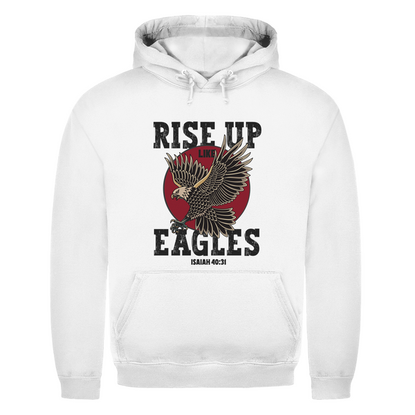 Herren Hoodie rise up like eagles isaiah 40:31