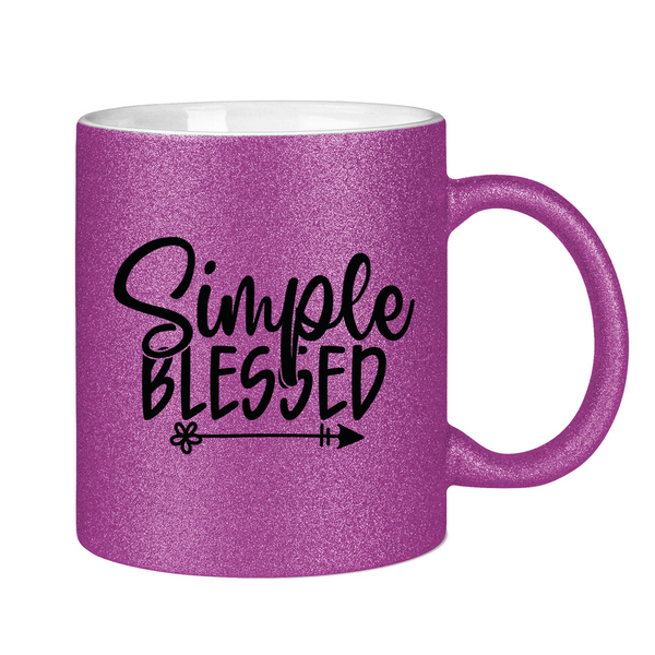 Glitzertasse simple blessed