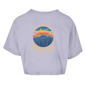 Damen Oversize Crop Top faith can move mountains matthew 17:20