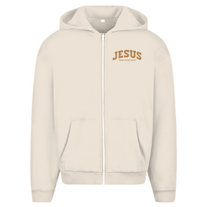 Oversize Zipper Hoodie jesus the way the truth the life