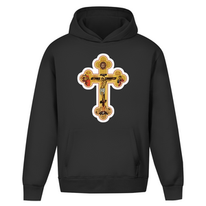 Oversize Hoodie Ohne Kordel Griechisch Orthodoxe Jesus Kreuz