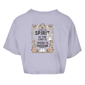 Damen Oversize Crop Topwhere the spirit of the lord