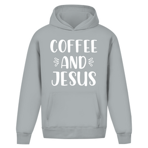 Oversize Hoodie Ohne Kordel coffee and jesus