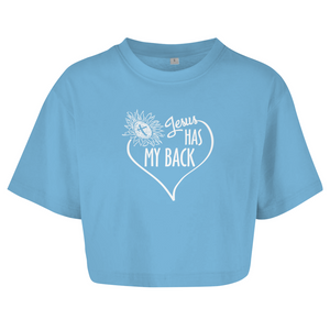 Damen Oversize Crop Top jesus has my back