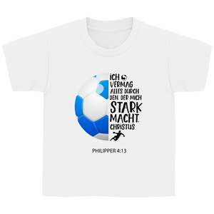 Kinder T-Shirt stark macht valleyball spieler philipper 4.13