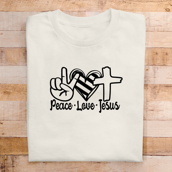 Herren T-Shirt peace love jesus