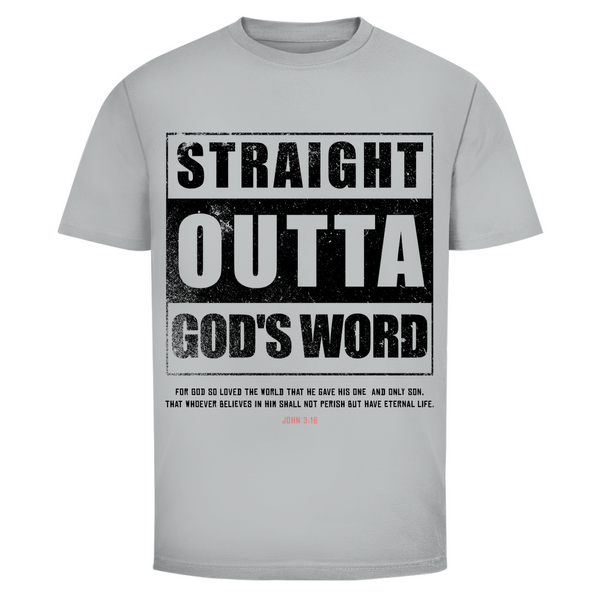 Herren T-Shirt straight outta gods word john 3:16