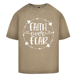 Oversize Washed T-Shirt faith over fear