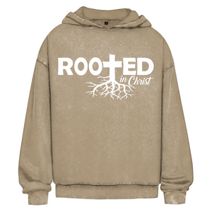 Oversize Washed Hoodie rooted in christ