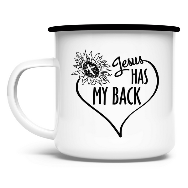 Emaille Tasse jesus has my back