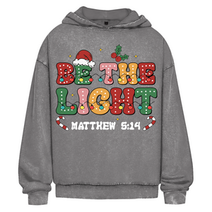 Oversize Washed Hoodie be the light matthew 5:14