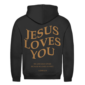 Herren Hoodie jesus loves you 1 john 4,19