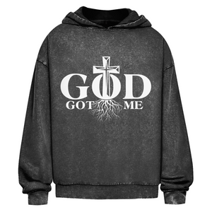 Oversize Washed Hoodie god got me