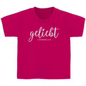 Kinder T-Shirt geliebt 1 johannes 4:16