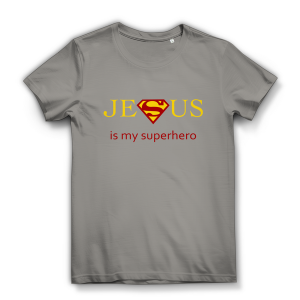 Damen Bio T-Shirt jesus is my superhero