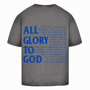 Oversize Washed T-Shirt all glory to god