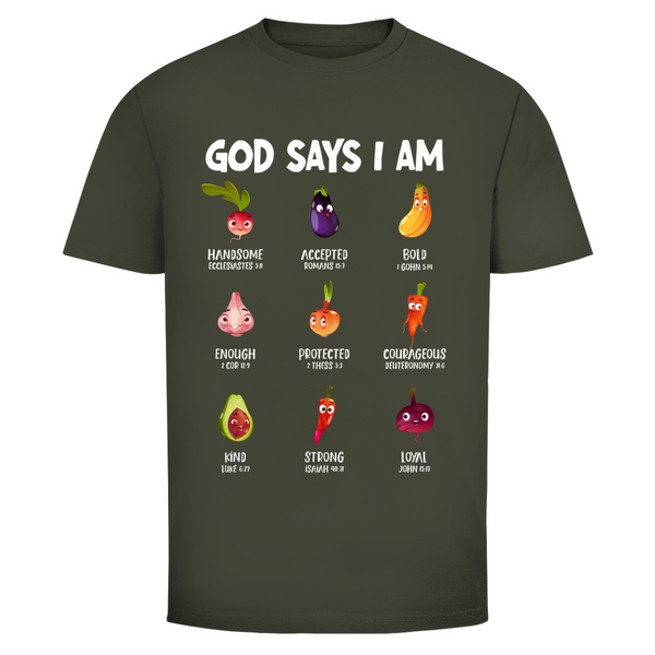 Herren T-Shirt god says i am handsome