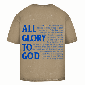 Oversize Washed T-Shirt all glory to god