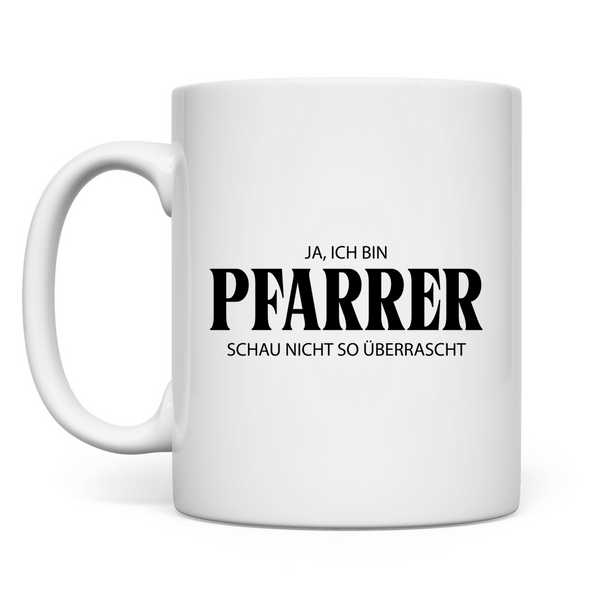 Tasse ja, ich bin pfarrer