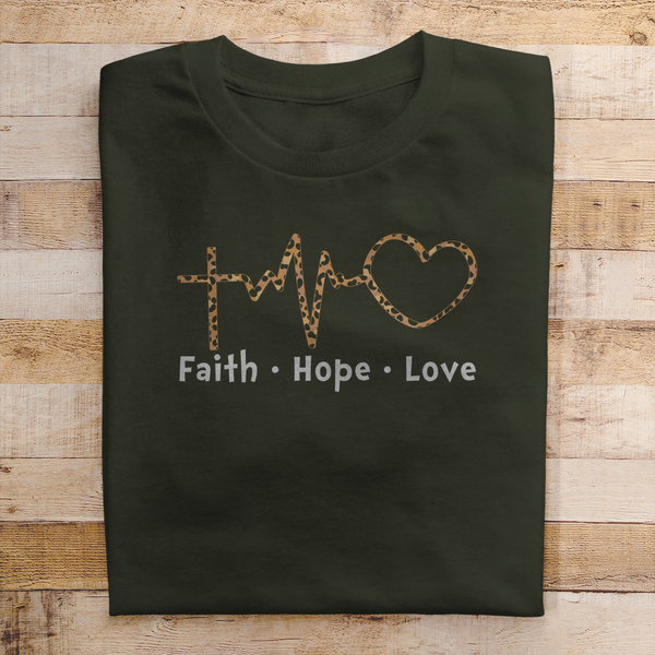 Herren T-Shirt faith hope love