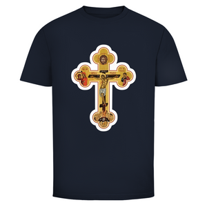Herren T-Shirt Griechisch Orthodoxe Jesus Kreuz