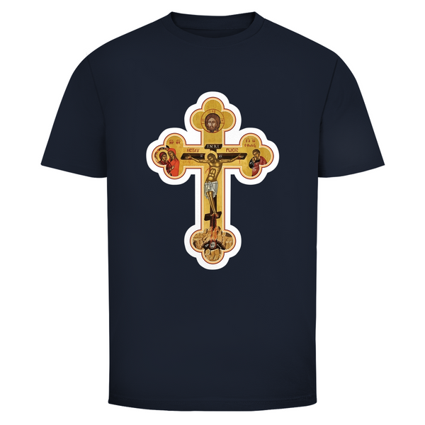 Herren T-Shirt Griechisch Orthodoxe Jesus Kreuz