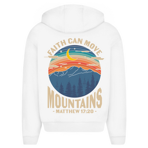 Oversize Zipper Hoodie faith can move mountains matthew 17:20