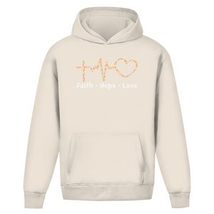 Oversize Hoodie Ohne Kordel faith hope love