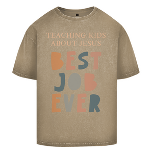 Oversize Washed T-Shirt teaching kids about jesus lehrer