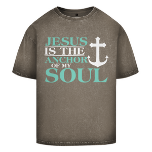 Oversize Washed T-Shirt jesus is the anchor of my soul segeln