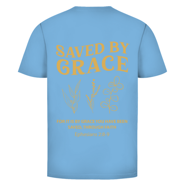 Herren T-Shirt saved by grace ehpesians 2:8-9