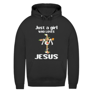 Damen Hoodie just a girl who loves jesus