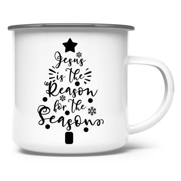 Emaille Tasse jesus is the reason for the season weihnachten