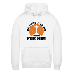 Damen Hoodie he died for me
