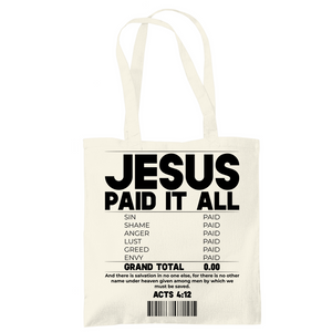 Tragetasche  jesus paid it all