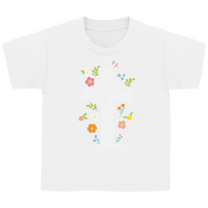 Kinder T-Shirt Kreuz Blumen