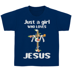 Kinder T-Shirt Just a girl who loves jesus