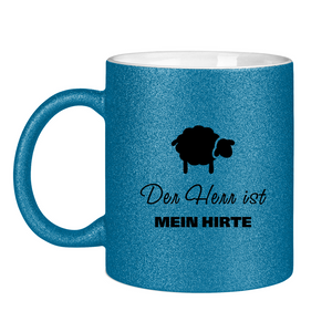Glitzertasse der herr ist mein hirte
