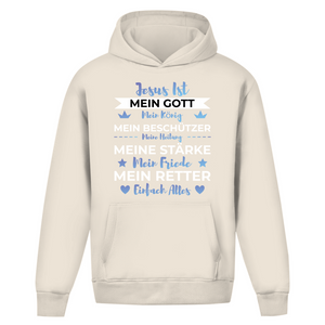 Oversize Hoodie Ohne Kordel jesus ist mein gott