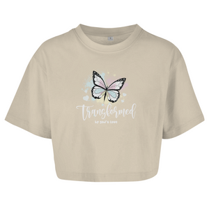 Damen Oversize Crop Top transformed by gods love