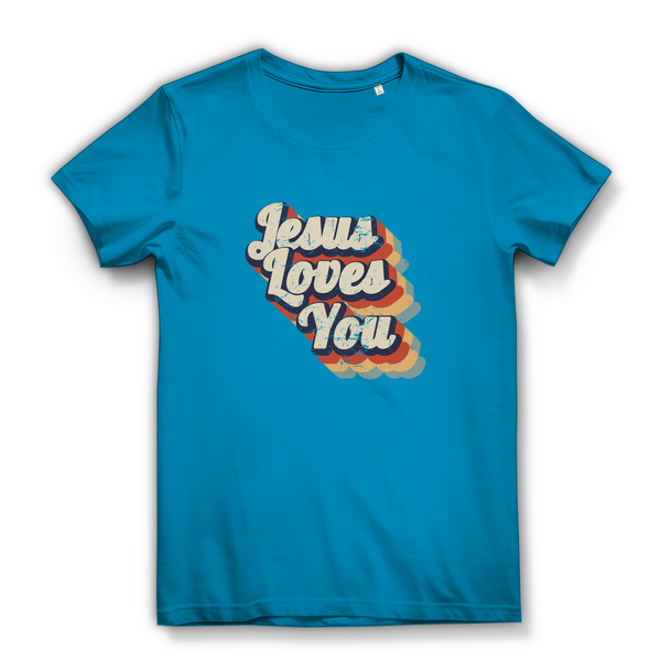 Damen Bio T-Shirt jesus loves you