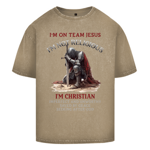 Oversize Washed T-Shirt i am christian