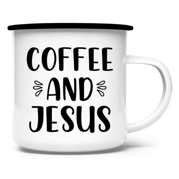 Emaille Tasse coffee and jesus