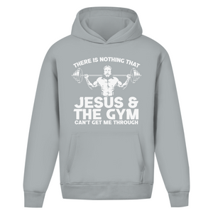 Oversize Hoodie Ohne Kordel jesus and gym