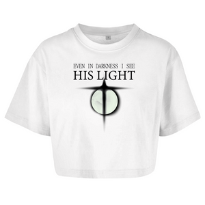 Damen Oversize Crop Top even in darkness i see his light