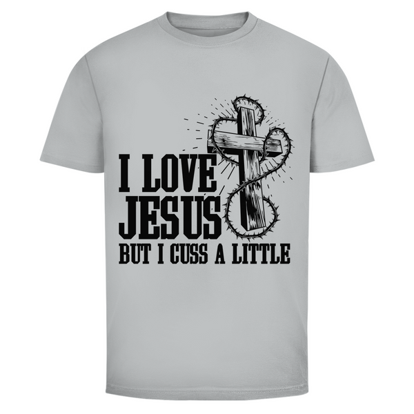 Herren T-Shirt i love jesus but i cuss a little