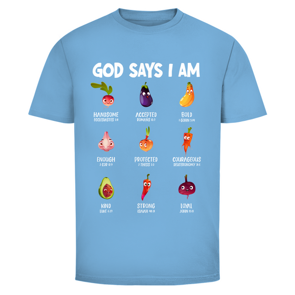 Herren T-Shirt god says i am handsome