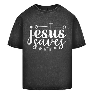 Oversize Washed T-Shirt jesus saves
