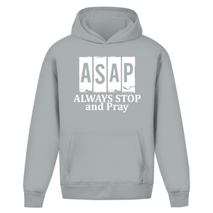 Oversize Hoodie Ohne Kordel always stop and pray